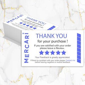 120 MERCARI Thank you cards